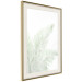Wall Poster Velvet Green - green palm leaf on a contrasting white background 126861 additionalThumb 3