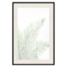 Wall Poster Velvet Green - green palm leaf on a contrasting white background 126861 additionalThumb 19