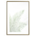 Wall Poster Velvet Green - green palm leaf on a contrasting white background 126861 additionalThumb 14