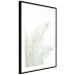 Wall Poster Velvet Green - green palm leaf on a contrasting white background 126861 additionalThumb 8
