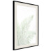 Wall Poster Velvet Green - green palm leaf on a contrasting white background 126861 additionalThumb 2