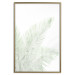 Wall Poster Velvet Green - green palm leaf on a contrasting white background 126861 additionalThumb 21