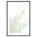 Wall Poster Velvet Green - green palm leaf on a contrasting white background 126861 additionalThumb 15