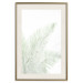 Wall Poster Velvet Green - green palm leaf on a contrasting white background 126861 additionalThumb 20