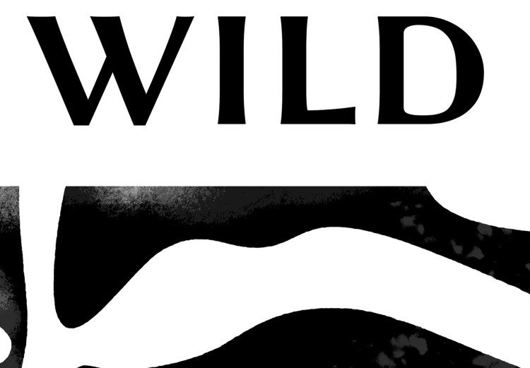 Wall Poster Stay Wild - English inscriptions on a black-and-white zebra background 127061 additionalImage 9