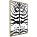 Wall Poster Stay Wild - English inscriptions on a black-and-white zebra background 127061 additionalThumb 12