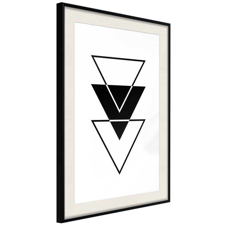 Poster Penetration - triangular abstract geometric figures on white background 127961 additionalImage 2