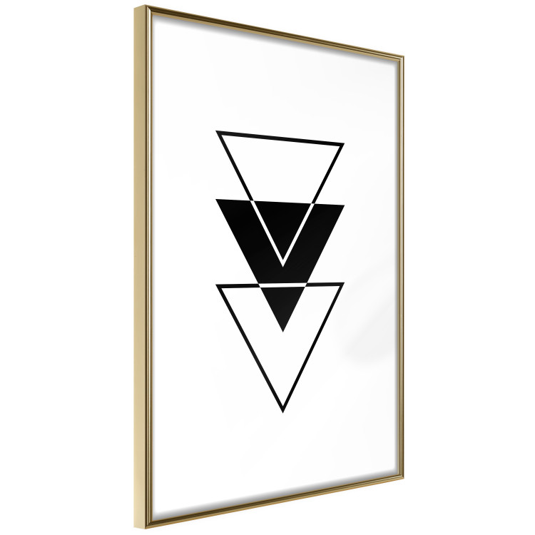 Poster Penetration - triangular abstract geometric figures on white background 127961 additionalImage 7