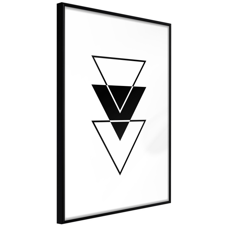 Poster Penetration - triangular abstract geometric figures on white background 127961 additionalImage 6