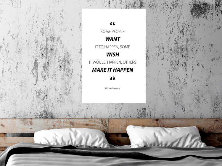 Wall Poster Quote - Micheal Jordan - black and white composition with motivational quotes 128861 additionalImage 3