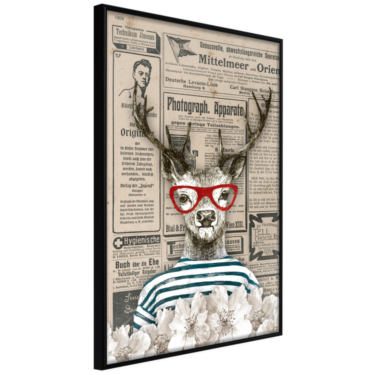 Poster Sailor Deer - humorous retro-style abstraction with text in the background 129161 additionalImage 13