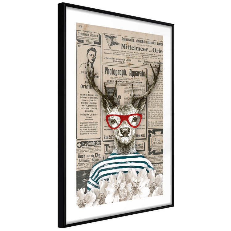 Poster Sailor Deer - humorous retro-style abstraction with text in the background 129161 additionalImage 8