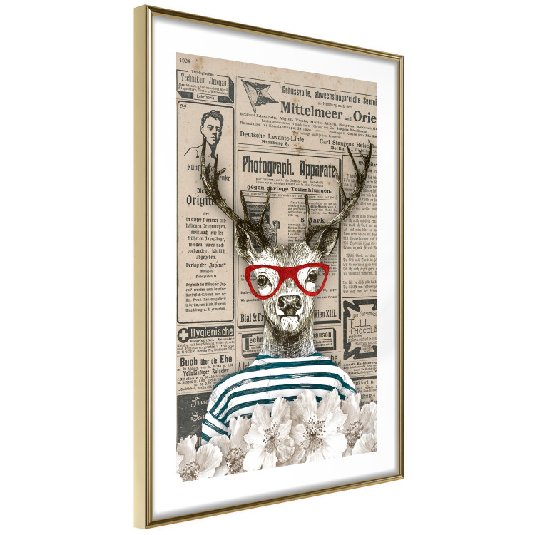 Poster Sailor Deer - humorous retro-style abstraction with text in the background 129161 additionalImage 9