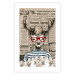 Poster Sailor Deer - humorous retro-style abstraction with text in the background 129161 additionalThumb 25