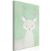 Canvas Young Fawn (1-part) vertical - pastel deer on a dotted background 129561 additionalThumb 2