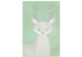 Canvas Young Fawn (1-part) vertical - pastel deer on a dotted background 129561