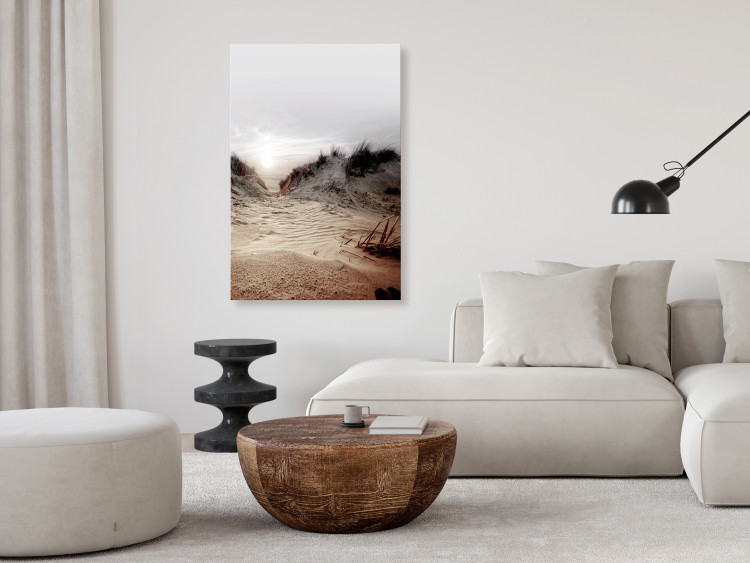 Canvas Print Path Through Dunes (1-piece) Vertical - beach landscape with sea backdrop 130361 additionalImage 3