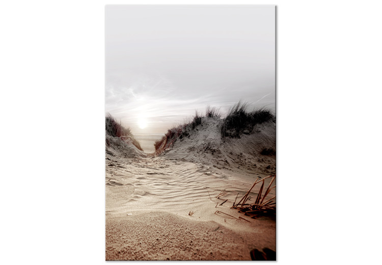 Canvas Print Path Through Dunes (1-piece) Vertical - beach landscape with sea backdrop 130361