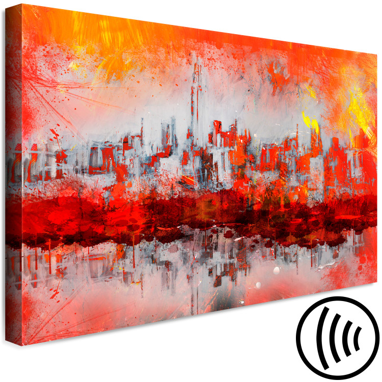 Canvas Art Print New York Sunset (1-piece) Wide - cityscape abstraction 130461 additionalImage 6