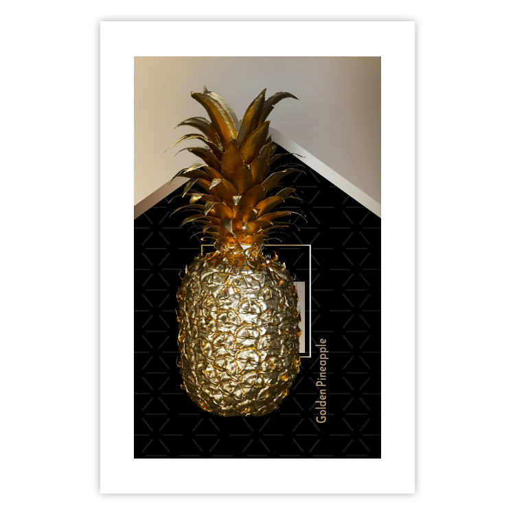 Poster Crazy Pineapple - golden tropical fruit and English text 130761 additionalImage 19