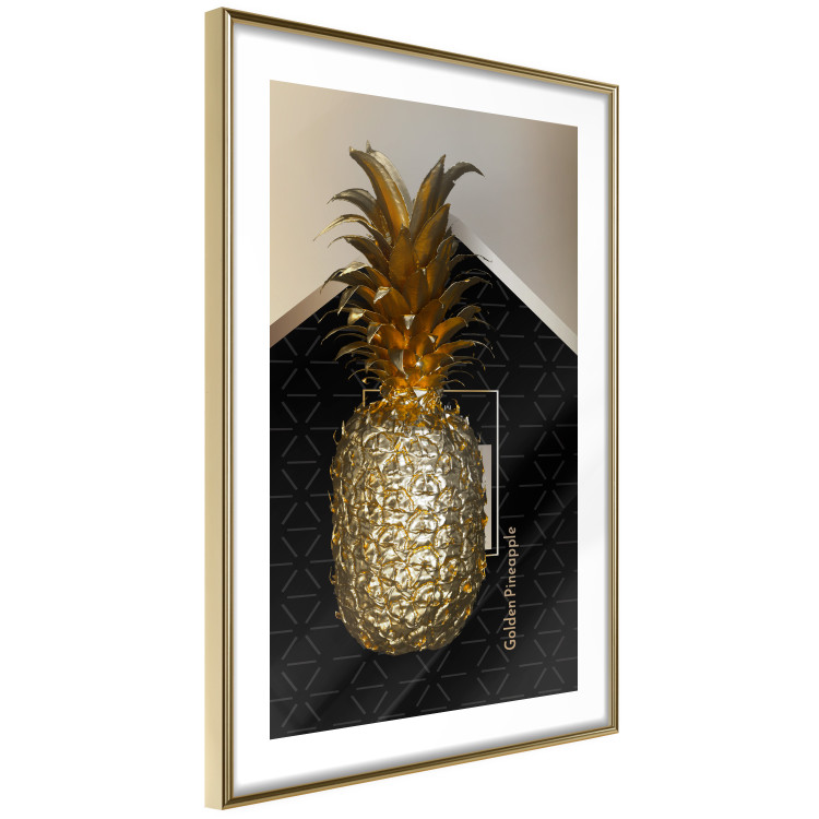 Poster Crazy Pineapple - golden tropical fruit and English text 130761 additionalImage 7
