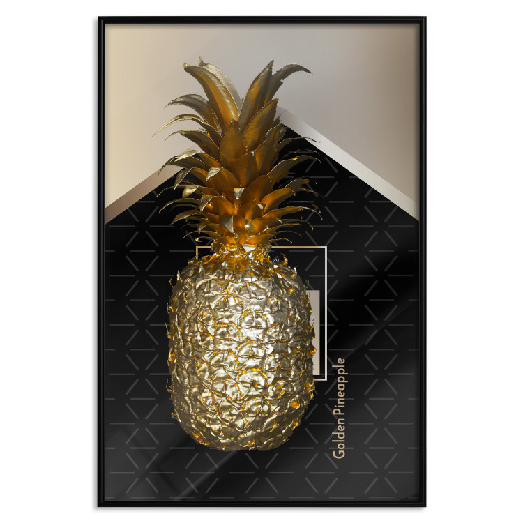 Poster Crazy Pineapple - golden tropical fruit and English text 130761 additionalImage 16