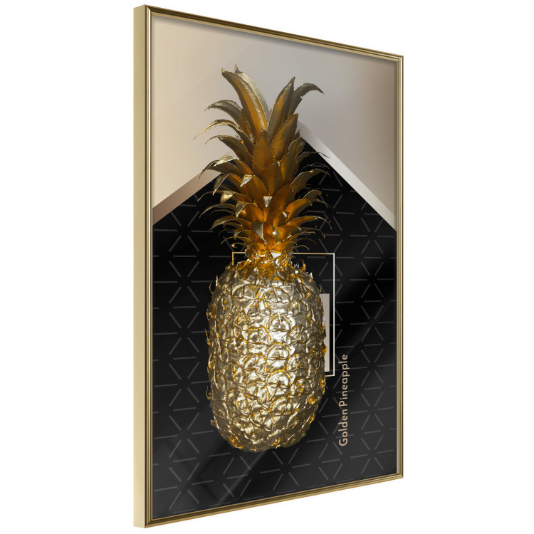 Poster Crazy Pineapple - golden tropical fruit and English text 130761 additionalImage 8
