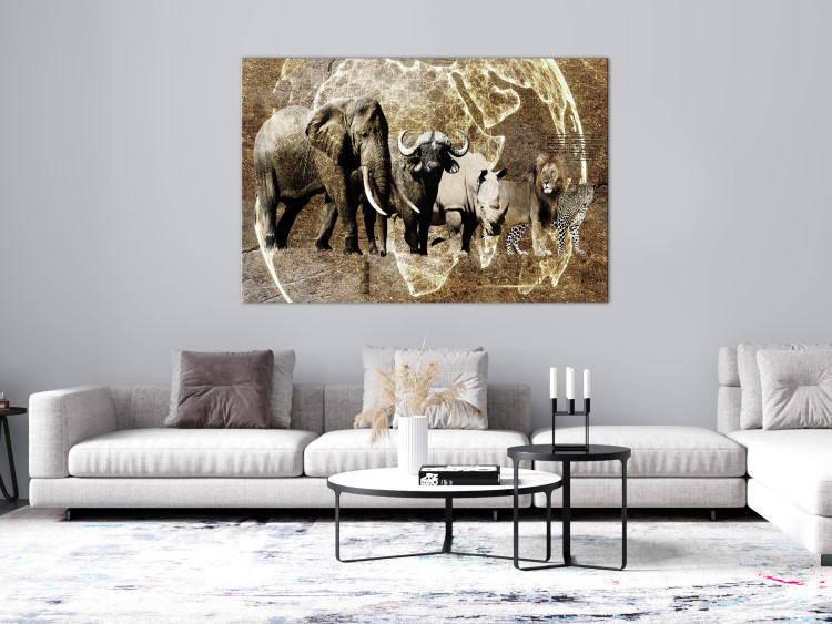 Canvas Print Memories from Africa (1-piece) Wide - exotic animals 131661 additionalImage 3