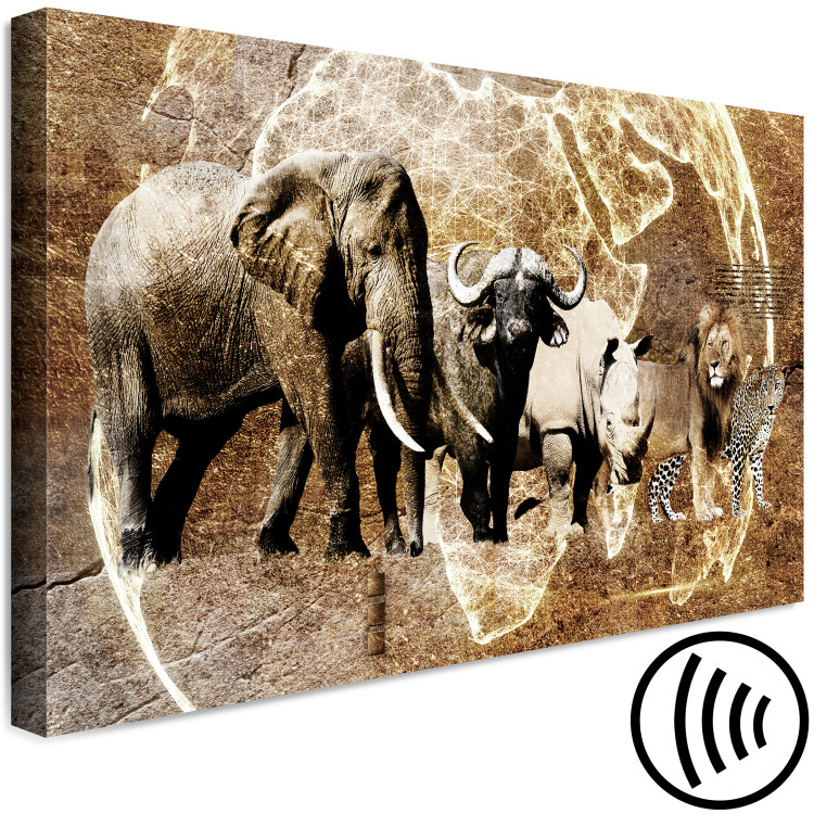 Canvas Print Memories from Africa (1-piece) Wide - exotic animals 131661 additionalImage 6