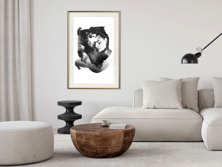 Poster Love Longing - romantic couple on a solid white background 132161 additionalImage 22