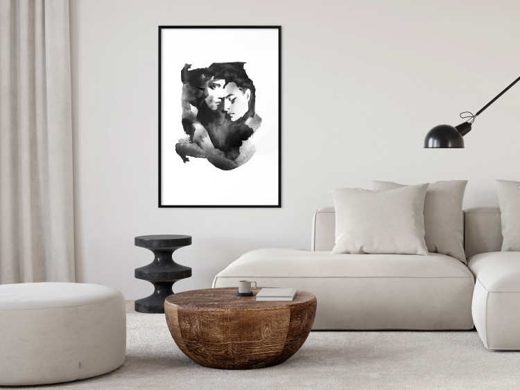 Poster Love Longing - romantic couple on a solid white background 132161 additionalImage 23