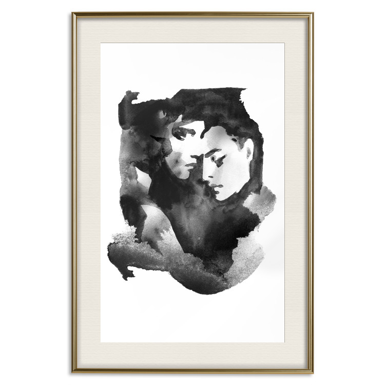 Poster Love Longing - romantic couple on a solid white background 132161 additionalImage 20