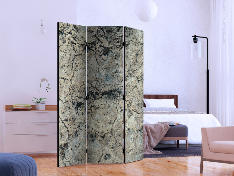 Folding Screen Cracked Stone (3-piece) - composition with background in gray shades 132961 additionalImage 2