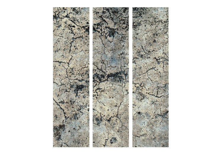 Folding Screen Cracked Stone (3-piece) - composition with background in gray shades 132961 additionalImage 3