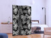 Room Separator Black and White Jungle (3-piece) - tropical background full of palm leaf 133161 additionalThumb 2