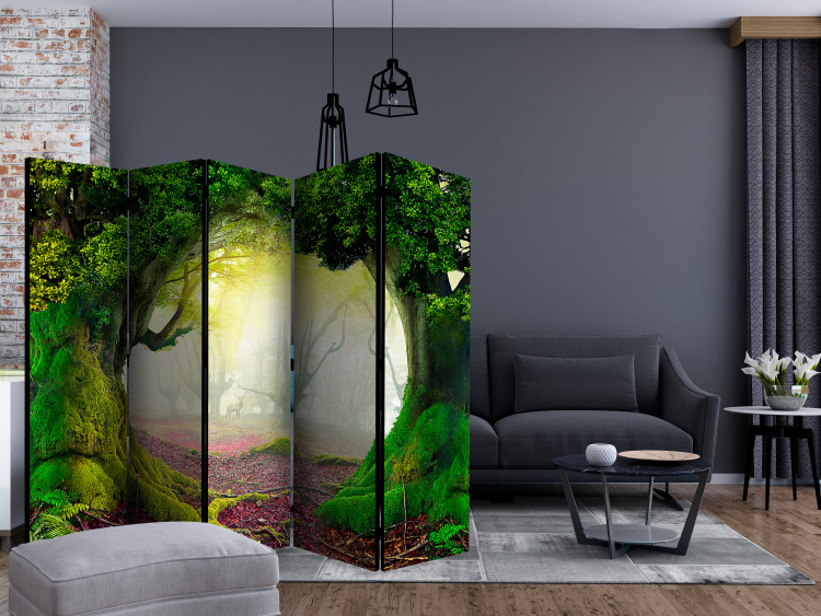 Room Separator Enchanted Forest II (5-piece) - magical landscape of forest trees 134161 additionalImage 4