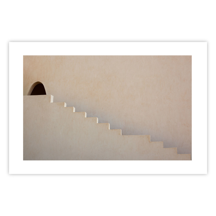 Poster Hidden Passage - staircase architecture blended into a light background 134761 additionalImage 19