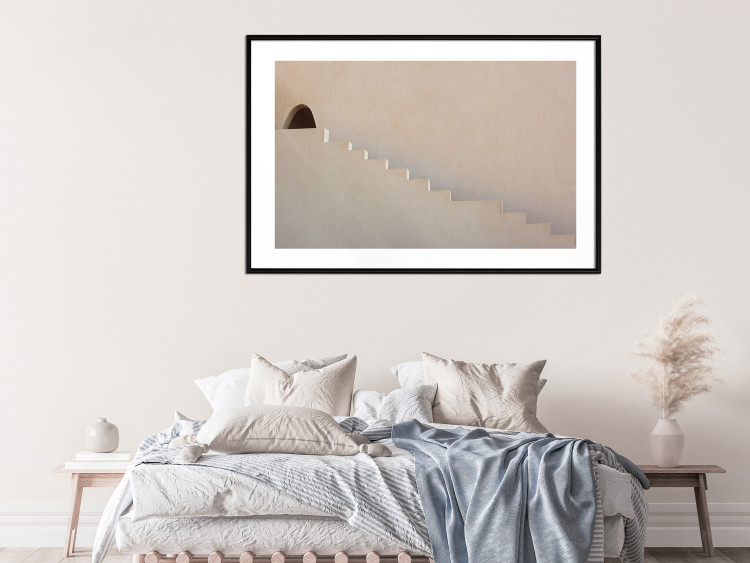Poster Hidden Passage - staircase architecture blended into a light background 134761 additionalImage 23