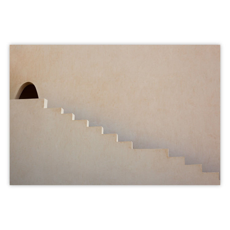 Poster Hidden Passage - staircase architecture blended into a light background 134761