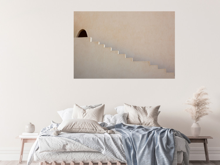 Poster Hidden Passage - staircase architecture blended into a light background 134761 additionalImage 2