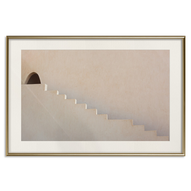 Poster Hidden Passage - staircase architecture blended into a light background 134761 additionalImage 20