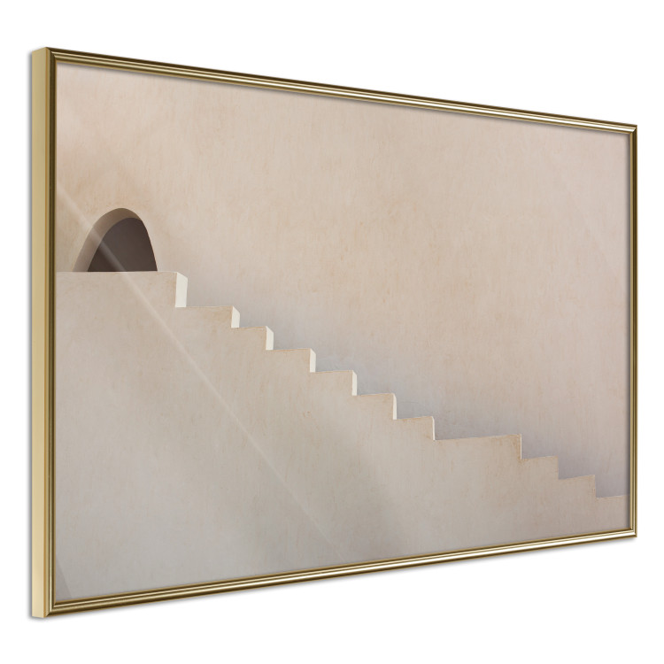 Poster Hidden Passage - staircase architecture blended into a light background 134761 additionalImage 12