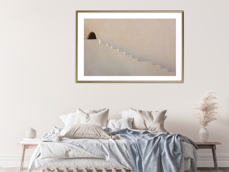 Poster Hidden Passage - staircase architecture blended into a light background 134761 additionalImage 15