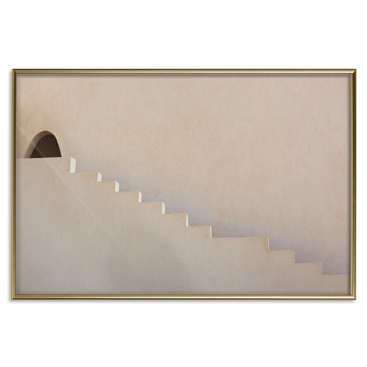 Poster Hidden Passage - staircase architecture blended into a light background 134761 additionalImage 17