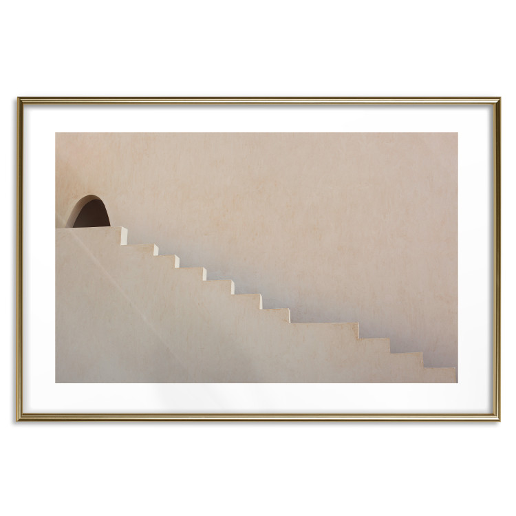 Poster Hidden Passage - staircase architecture blended into a light background 134761 additionalImage 14