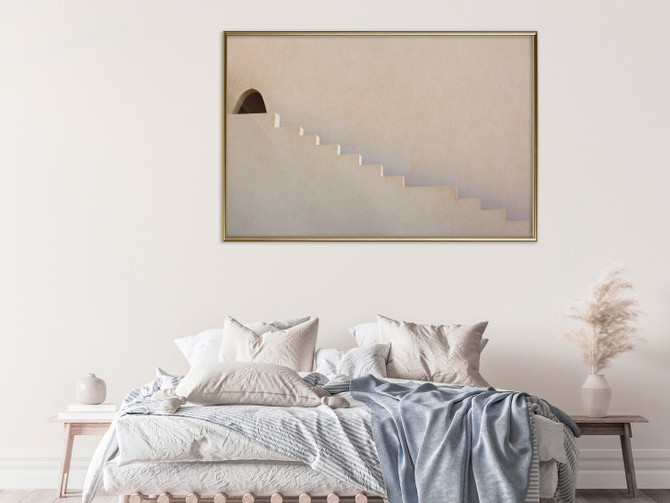 Poster Hidden Passage - staircase architecture blended into a light background 134761 additionalImage 7