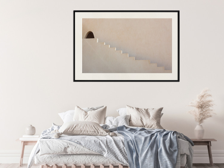 Poster Hidden Passage - staircase architecture blended into a light background 134761 additionalImage 24
