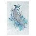 Wall Poster Mrs. Whale - aquatic creature amidst plants on a white background 135361