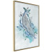 Wall Poster Mrs. Whale - aquatic creature amidst plants on a white background 135361 additionalThumb 2