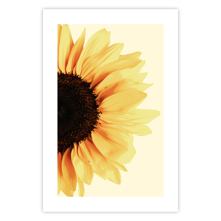 Poster Closer to the Sun - natural sunflower on a gently yellow background 135761 additionalImage 23